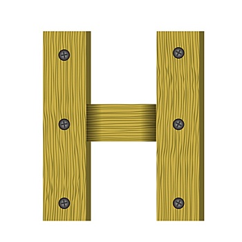 木头,字母h