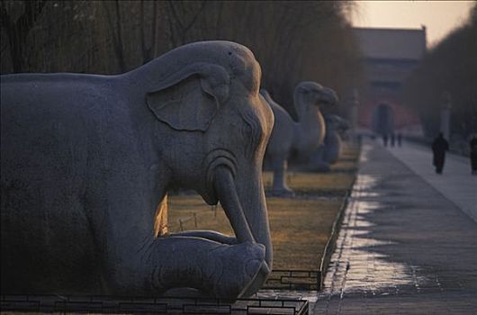 雕塑,明代,墓穴,北方,北京,中国