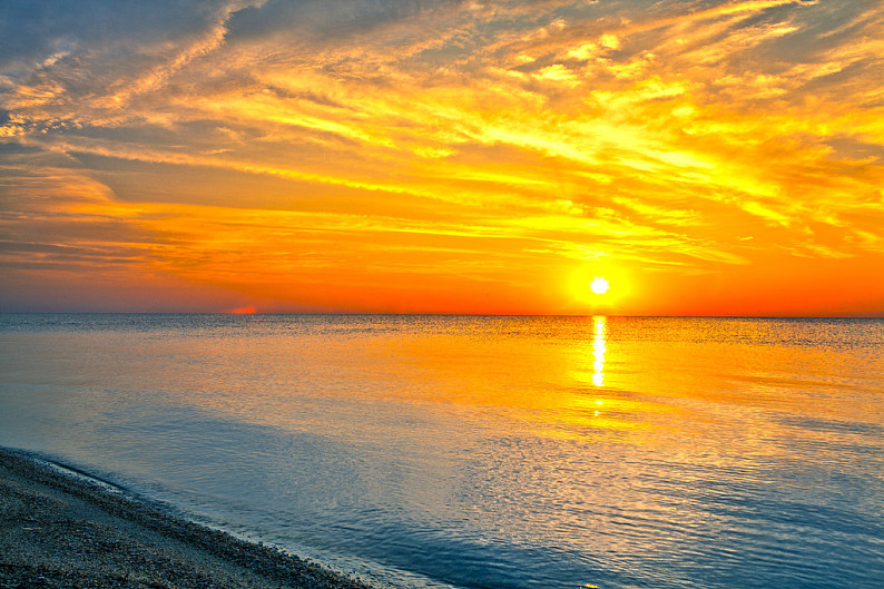 日出_海中_图片素材