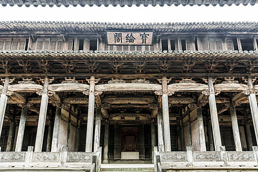 徽派祠堂古建筑,中国安徽省黄山市徽州区呈坎古村罗东舒祠