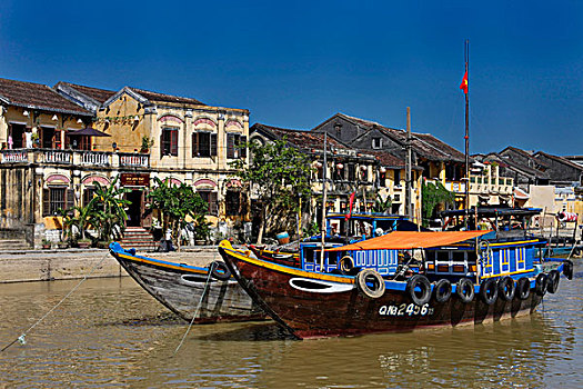 渔船,会安,世界遗产,越南,东南亚