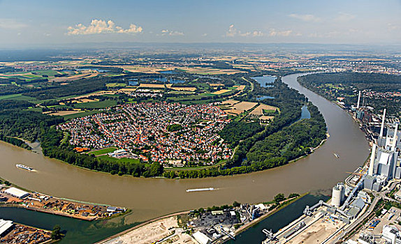风景,莱茵河,莱茵兰普法尔茨州,德国,欧洲