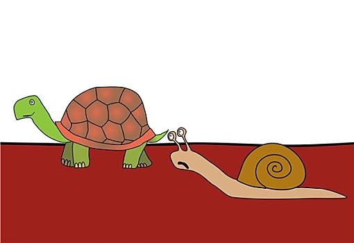 比赛,蜗牛,龟