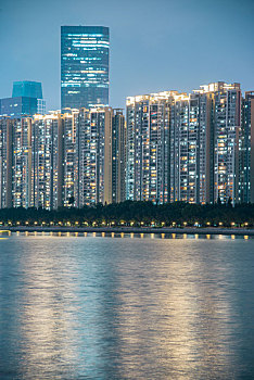 广州,夜景,珠江边