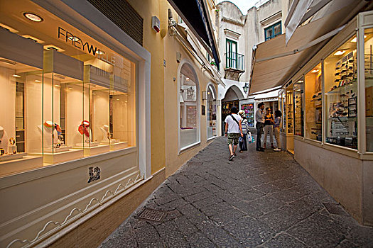 商店,小巷,卡普里岛,那不勒斯湾,坎帕尼亚区,区域,意大利,欧洲