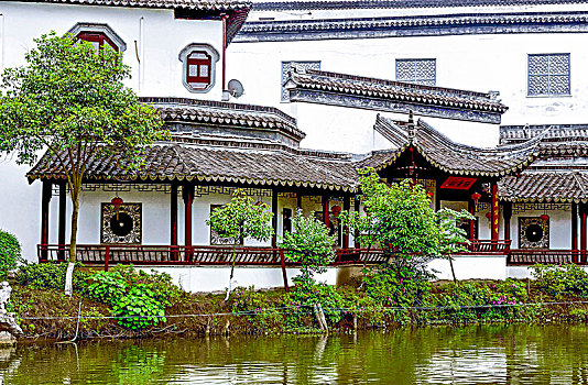 中国,江苏,苏州,建筑,一个,古典,花园