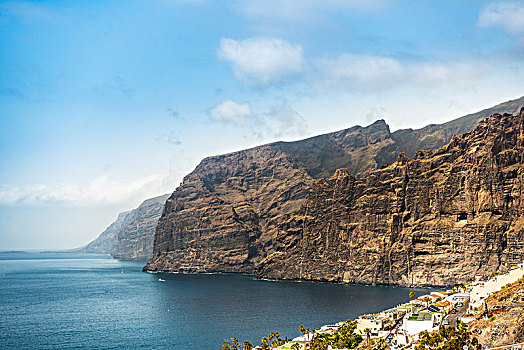 悬崖,线条,特内里费岛,加纳利群岛,西班牙,欧洲