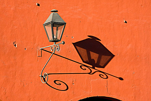 危地马拉,安提瓜岛,灯笼,影子,彩色,墙壁,城镇