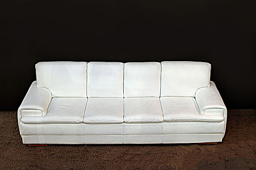 白色,皮沙发