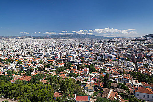 中心,希腊,雅典,城市风光,雅典卫城