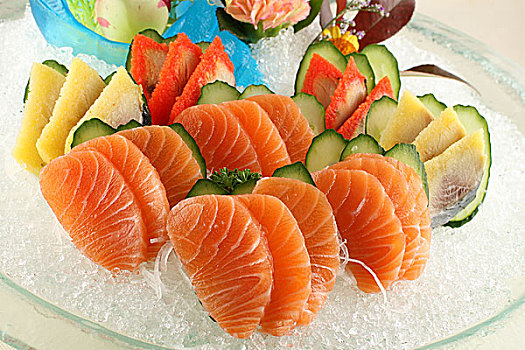 三文鱼刺身图片