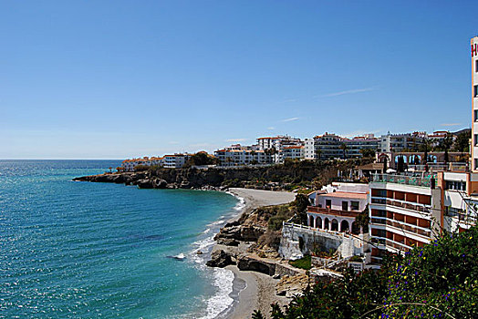 海滩,海岸线,西班牙