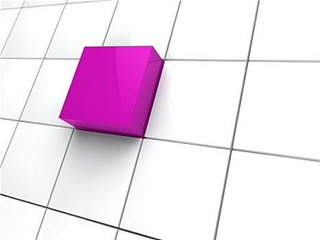 立方体,紫色,区域