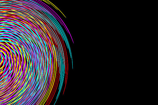 彩色线条组成扭曲涡旋抽象背景