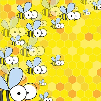 蜜蜂,蜂蜜,春天,背景