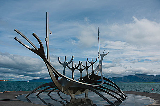 冰岛,雷克雅未克,太阳,雕塑