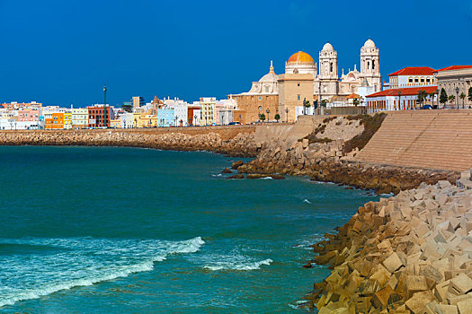 海滩,大教堂,安达卢西亚,西班牙