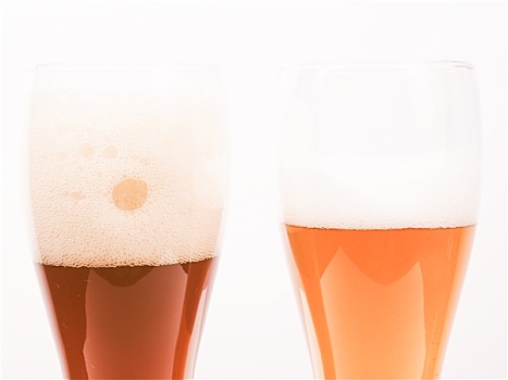复古,看,两个,玻璃杯,德国,啤酒