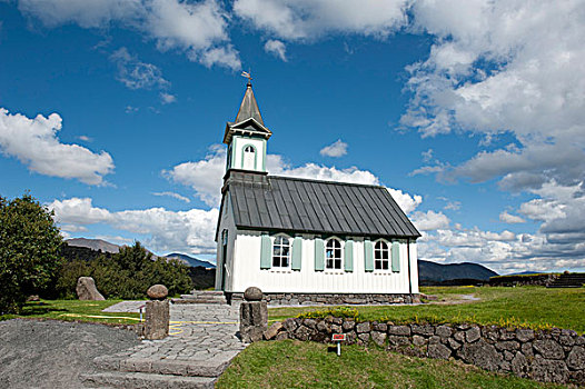 教堂,国家,公园,辛格韦德利,金色,圆,冰岛,斯堪的纳维亚,北欧,欧洲