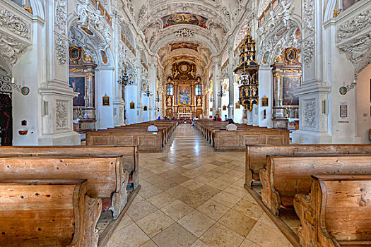 教堂,今日,寺院,主教管区,上巴伐利亚,巴伐利亚,德国,欧洲