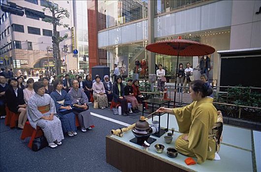 日本,东京,银座,传统茶,典礼