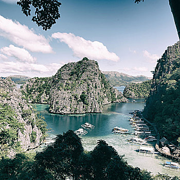 菲律宾,风景,悬崖,漂亮,天堂湾,热带,泻湖