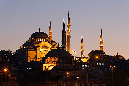 清真寺,前景,伊斯坦布尔,欧洲,土耳其,亚洲
