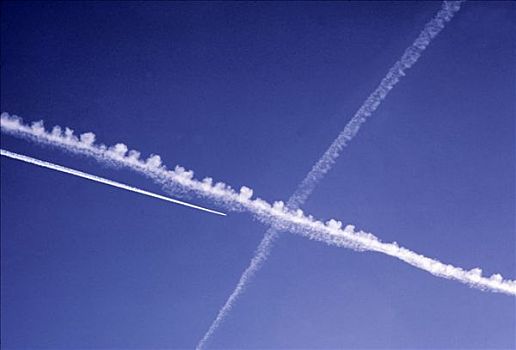 飞机,轨迹,蓝天