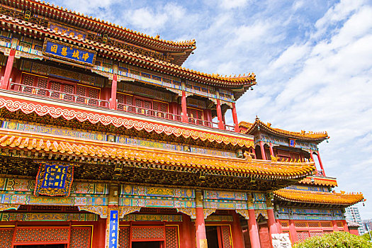 北京市藏传佛教寺院雍和宫,古典建筑景观