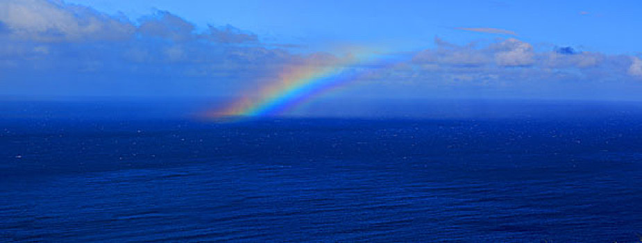 彩色,彩虹,上方,海洋,帕尔玛,加纳利群岛,大西洋,西班牙,欧洲