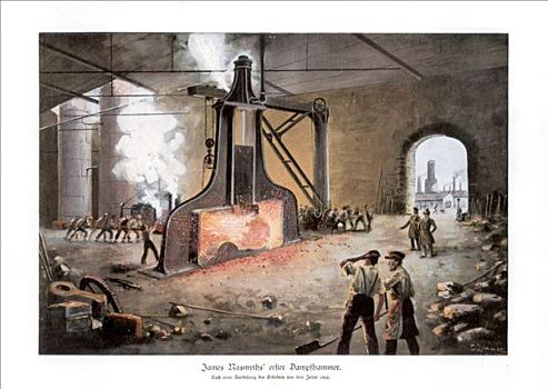 蒸汽,锤子,19世纪,艺术家