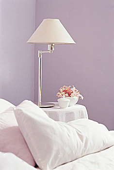 花瓶,灯,边桌,卧室