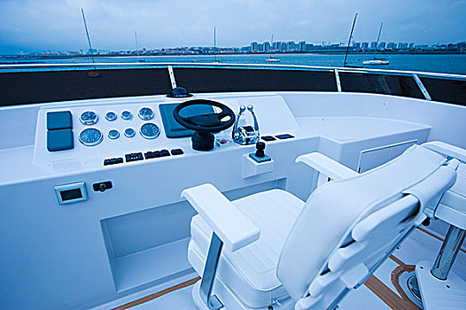 风景,游艇,驾驶室,甲板