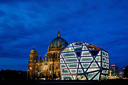 信息,中心,盒子,柏林大教堂,德国