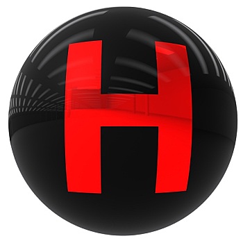 球,字母h