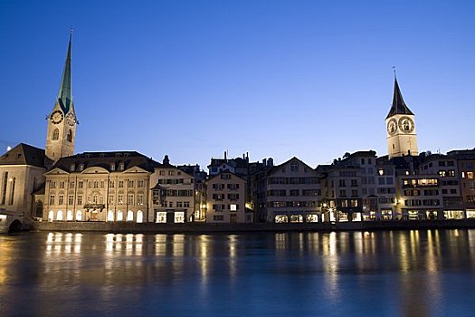 黄昏,苏黎世,瑞士
