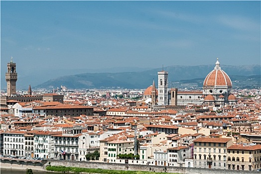 佛罗伦萨,俯视,城市,托斯卡纳,意大利