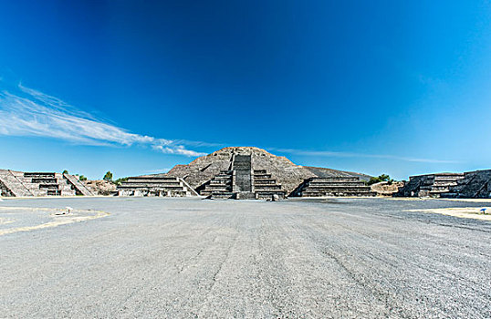 墨西哥,特奥蒂瓦坎,遗迹,道路,死,月亮金字塔,大幅,尺寸