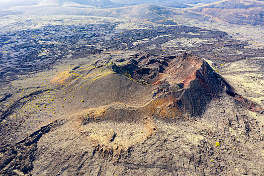 火山口,火山,卡塔琳娜,靠近,兰索罗特岛,加纳利群岛,西班牙,欧洲