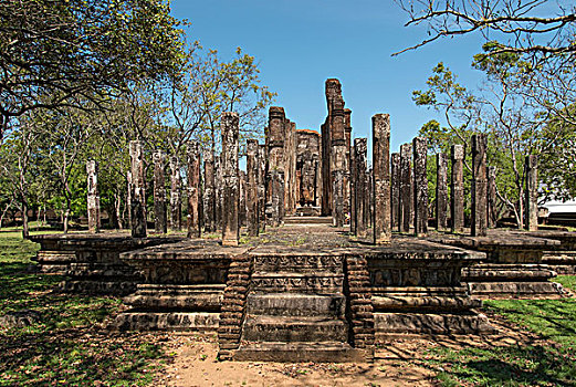 庙宇,波隆纳鲁沃古城,斯里兰卡,亚洲