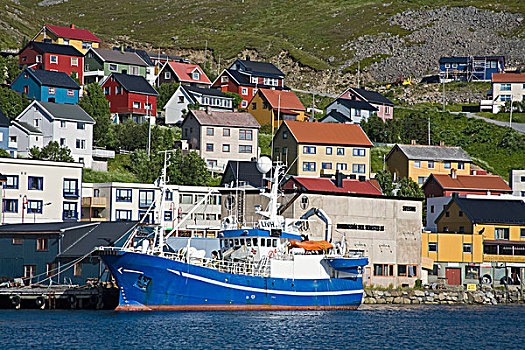 渔船,港口,霍宁斯沃格,岛屿,挪威,斯堪的纳维亚