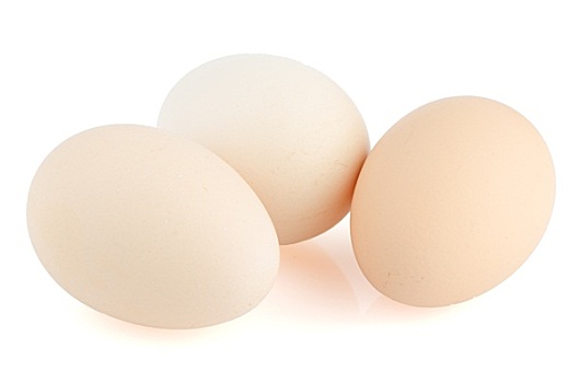 三个,蛋,白色背景