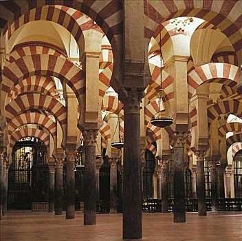 摩尔风格,清真寺,基督教,大教堂,科多巴,安达卢西亚,西班牙,欧洲,教堂