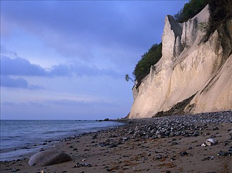 沿岸,白垩断崖,吕根岛,展示,岩石构造,雅斯蒙德国家公园,梅克伦堡前波莫瑞州,德国