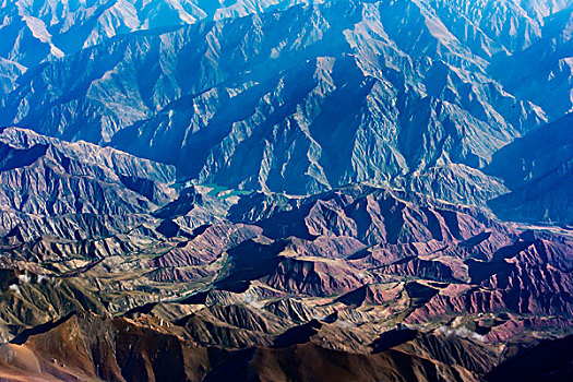 山脊,地形,雪山,群山