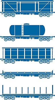铁路,货车,矢量,插画