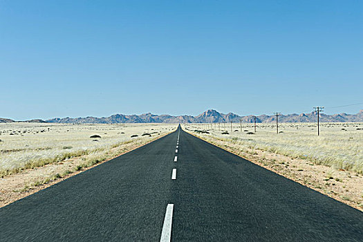 公路,伸展,区域,纳米比亚,非洲