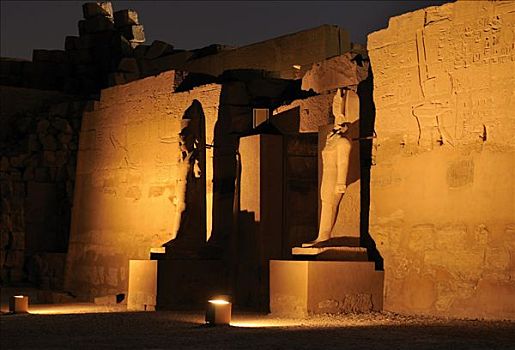 雕塑,卡尔纳克神庙,尼罗河流域,路克索神庙,埃及,非洲