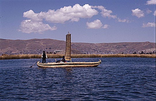 特色,芦苇,船,提提卡卡湖