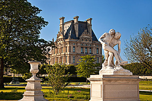 雕塑,卢浮宫,巴黎,法国